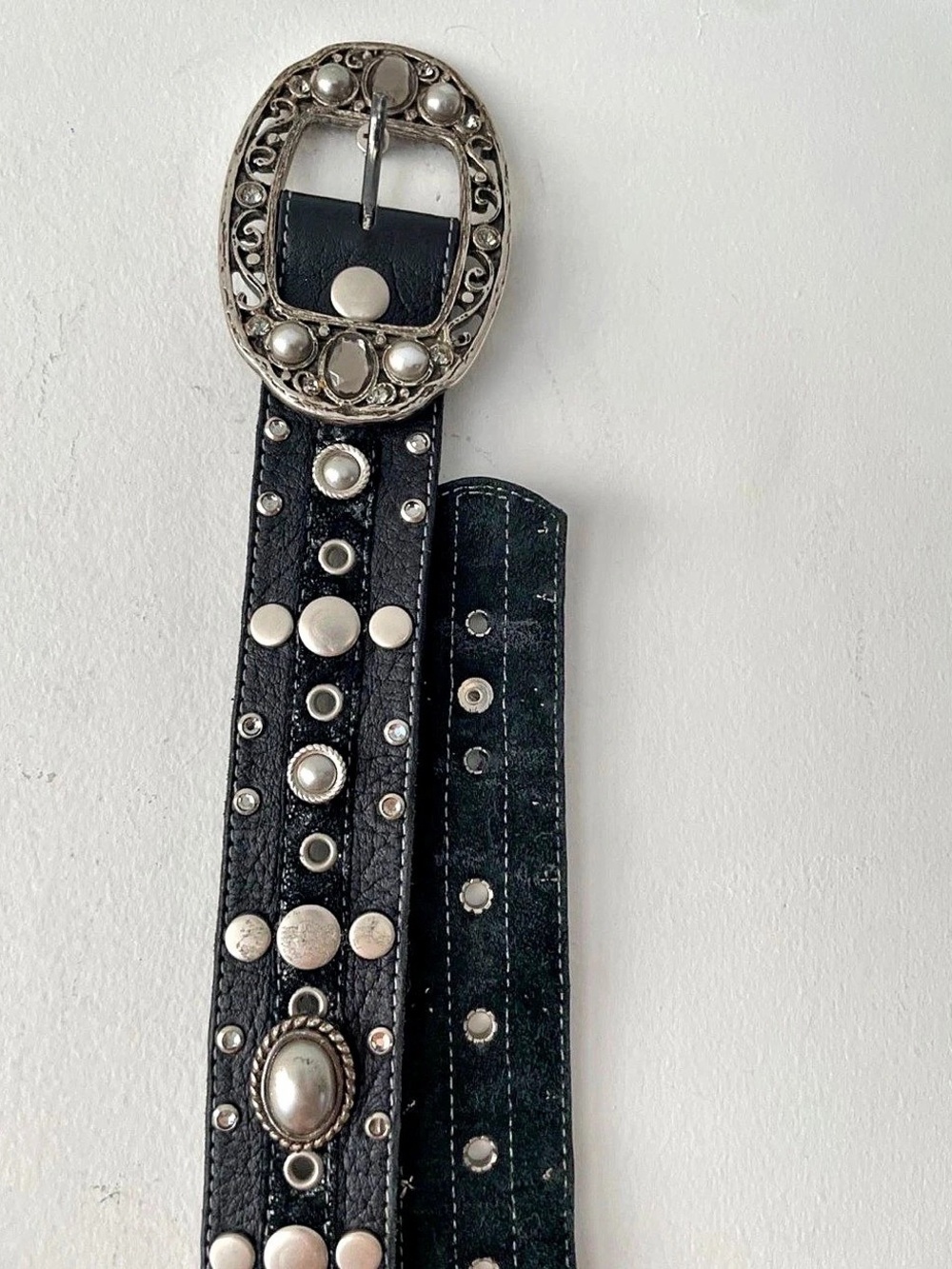 Leatherock USA Women’s Leather Belt Turquoise Stone